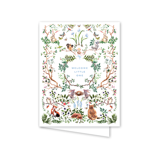 Woodland Baby Blue: Single Card
