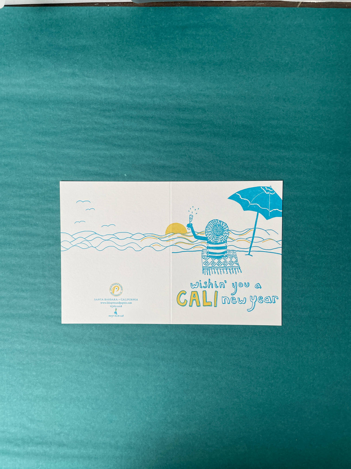 Wishing You A Cali New Year Card