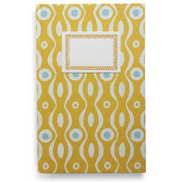 Hardback Notebook Persephone Mustard and Turquoise