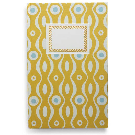 Hardback Notebook Persephone Mustard and Turquoise