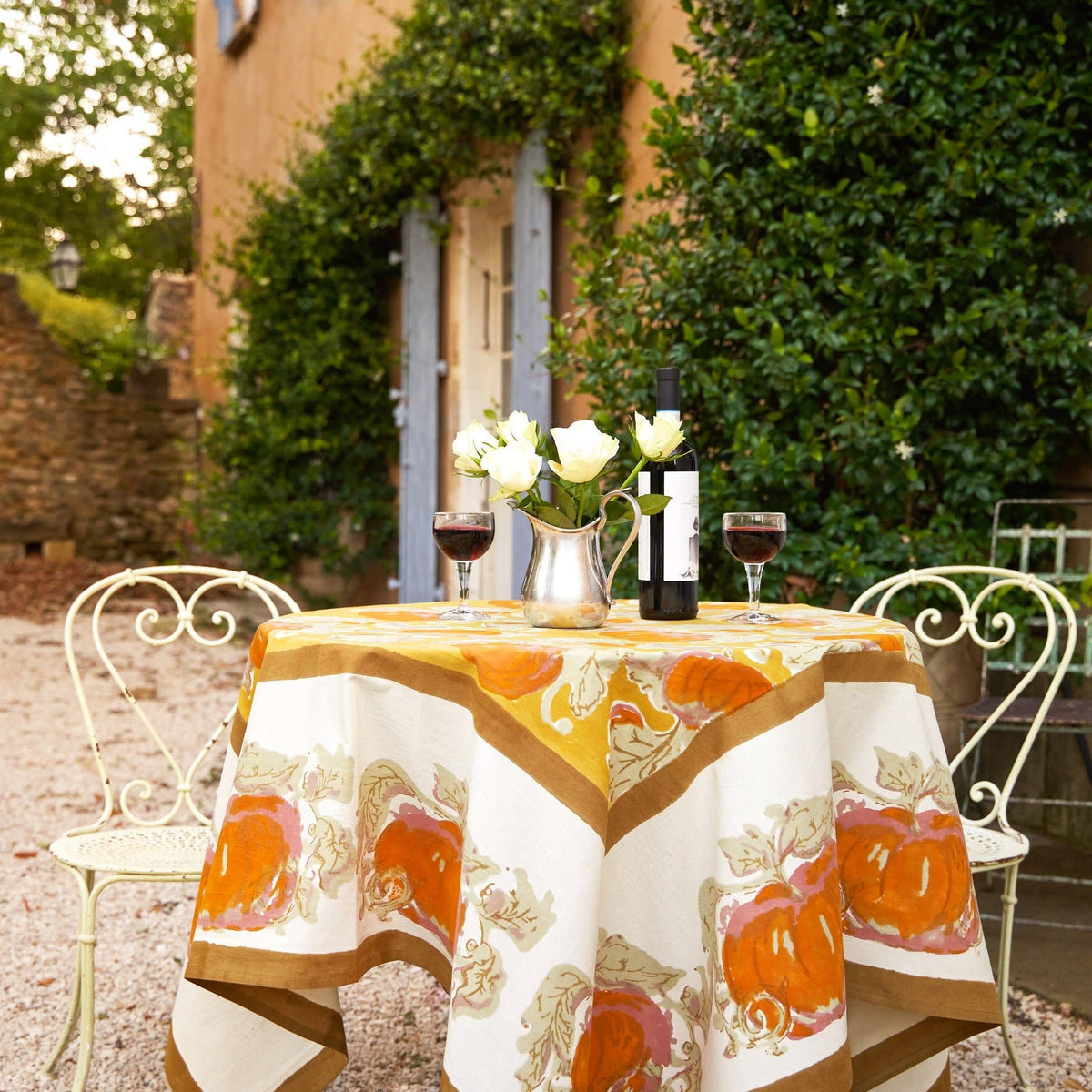 Pumpkin Orange & Mustard Tablecloth