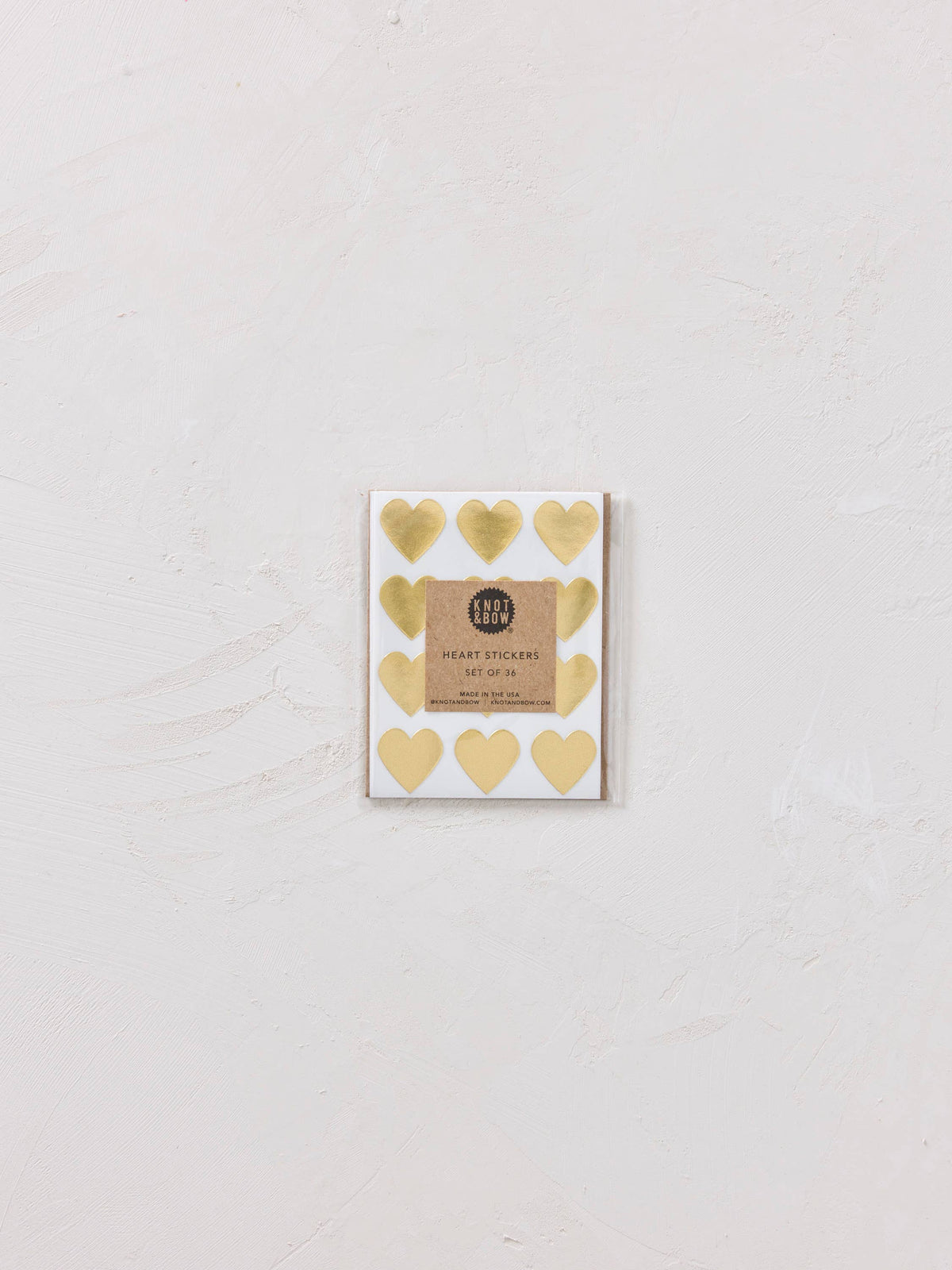Gold Heart Stickers