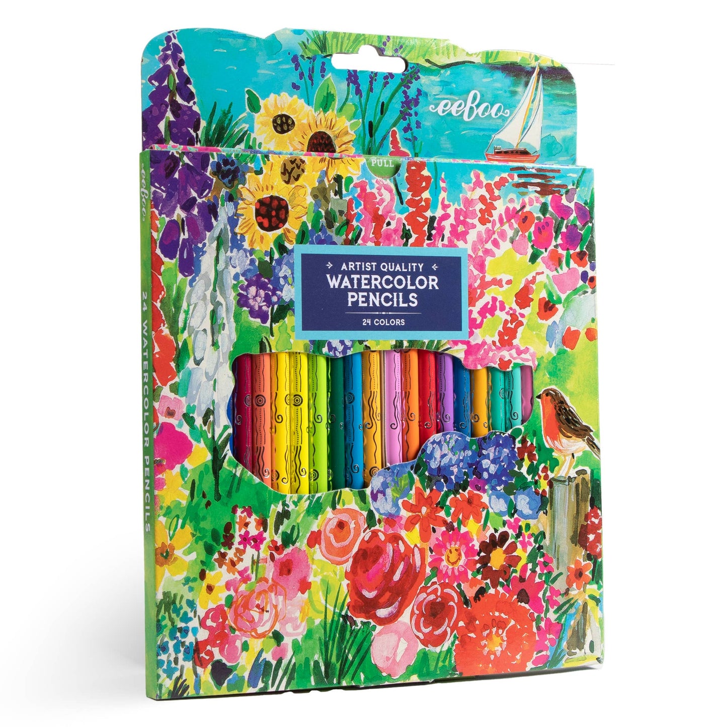 Seaside Garden 24 Watercolor Pencils - eeBoo