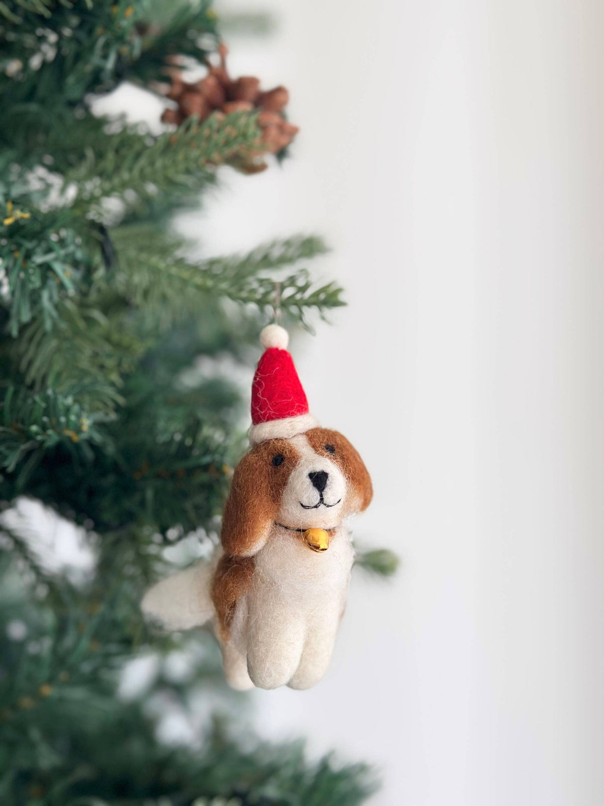 Felt Ornament - Cavalier King Charles Spaniel Dog: Without Hat