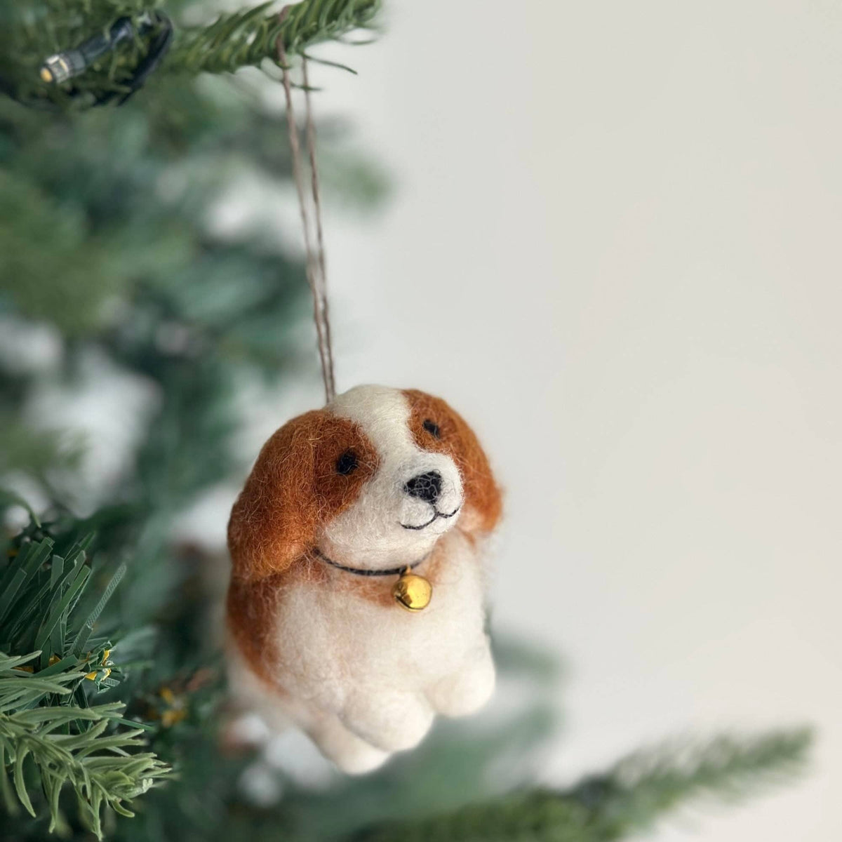 Felt Ornament - Cavalier King Charles Spaniel Dog: Without Hat