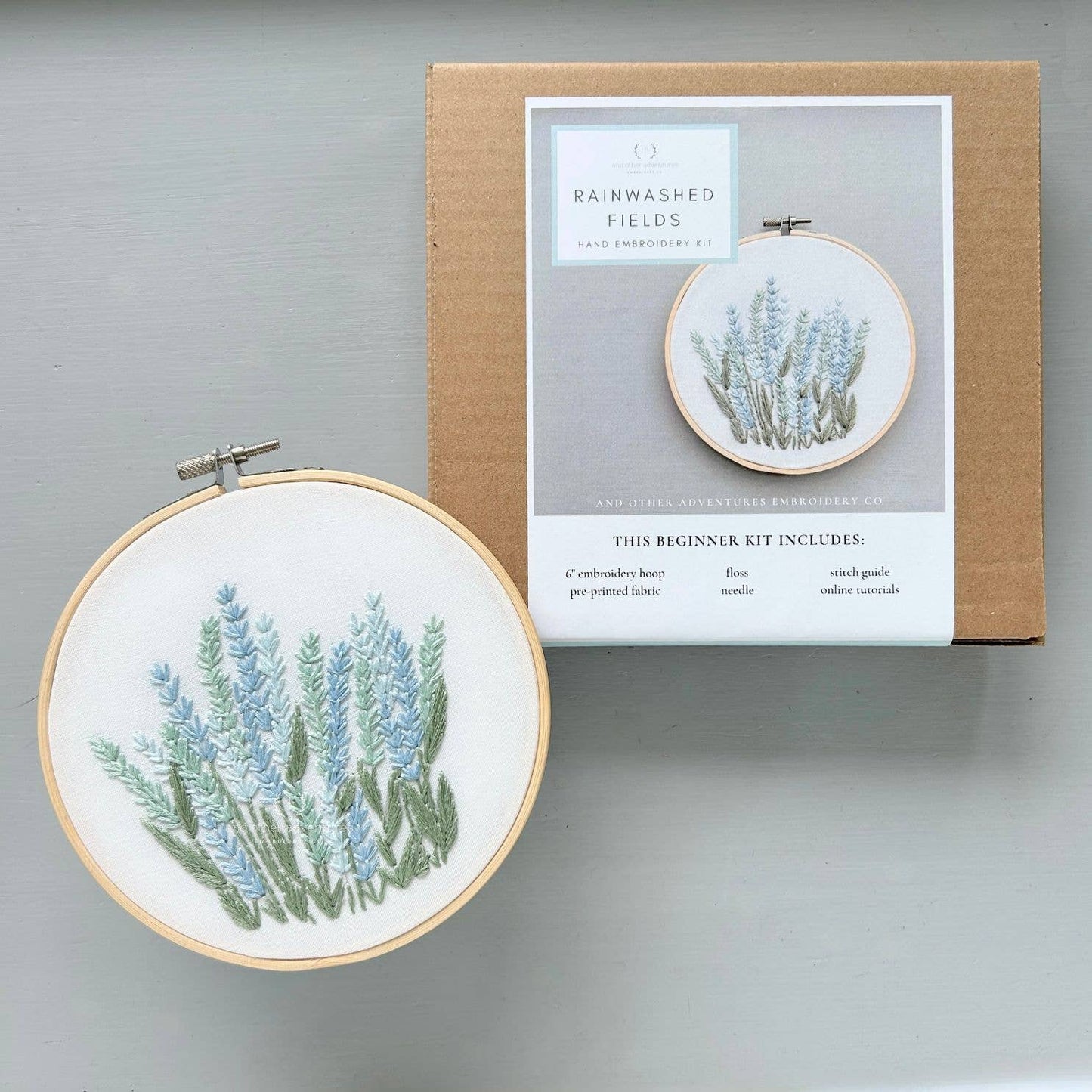 Hand Embroidery KIT - Rainwashed Fields