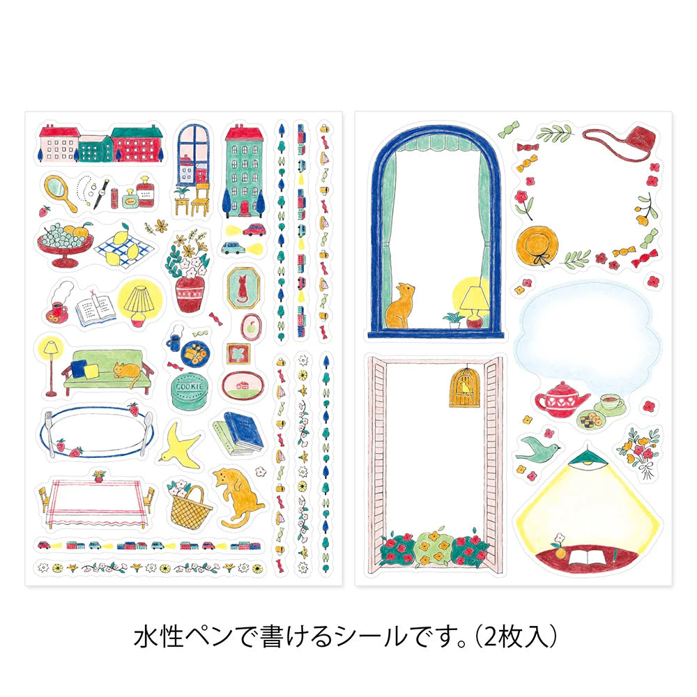 YURU LOG DECORATION STICKER 2 SHEETS DAILY LIFE