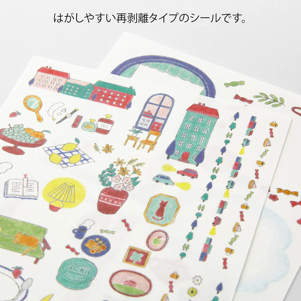 YURU LOG DECORATION STICKER 2 SHEETS DAILY LIFE