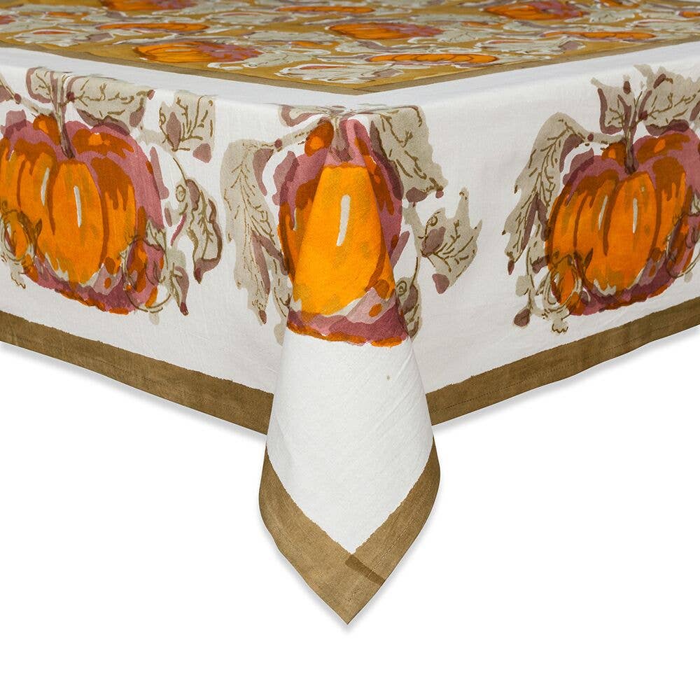 Pumpkin Orange & Mustard Tablecloth
