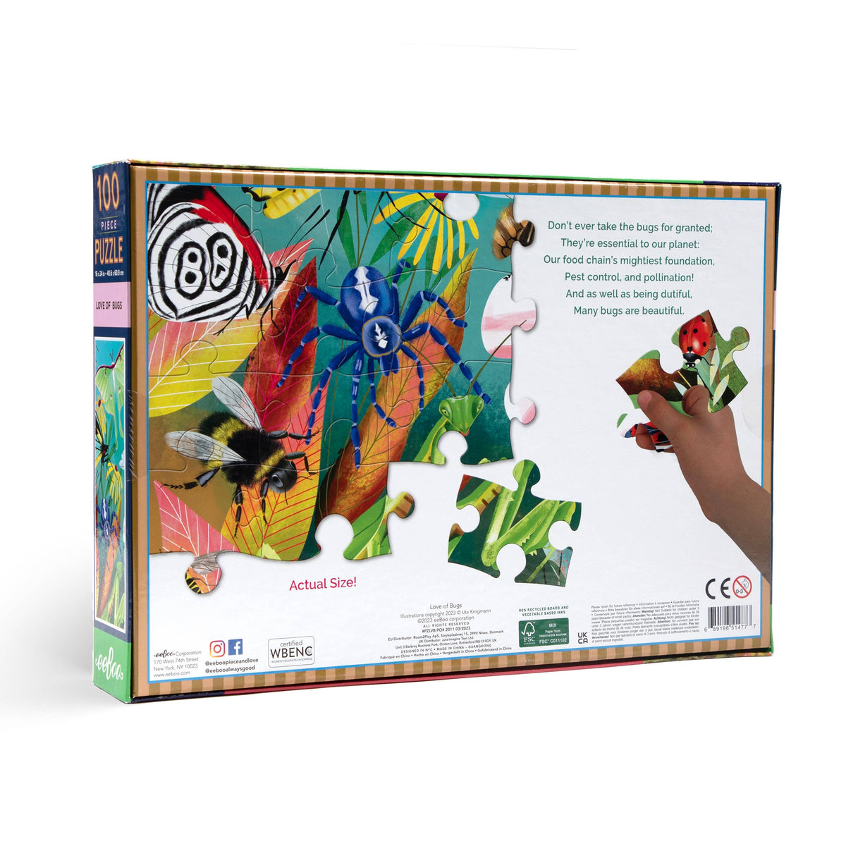 Love of Bugs 100 Piece Puzzle - eeBoo