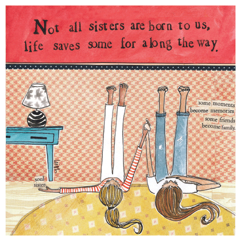 Soul Sisters Celebrate Greeting Card 5.5 X 5.5"