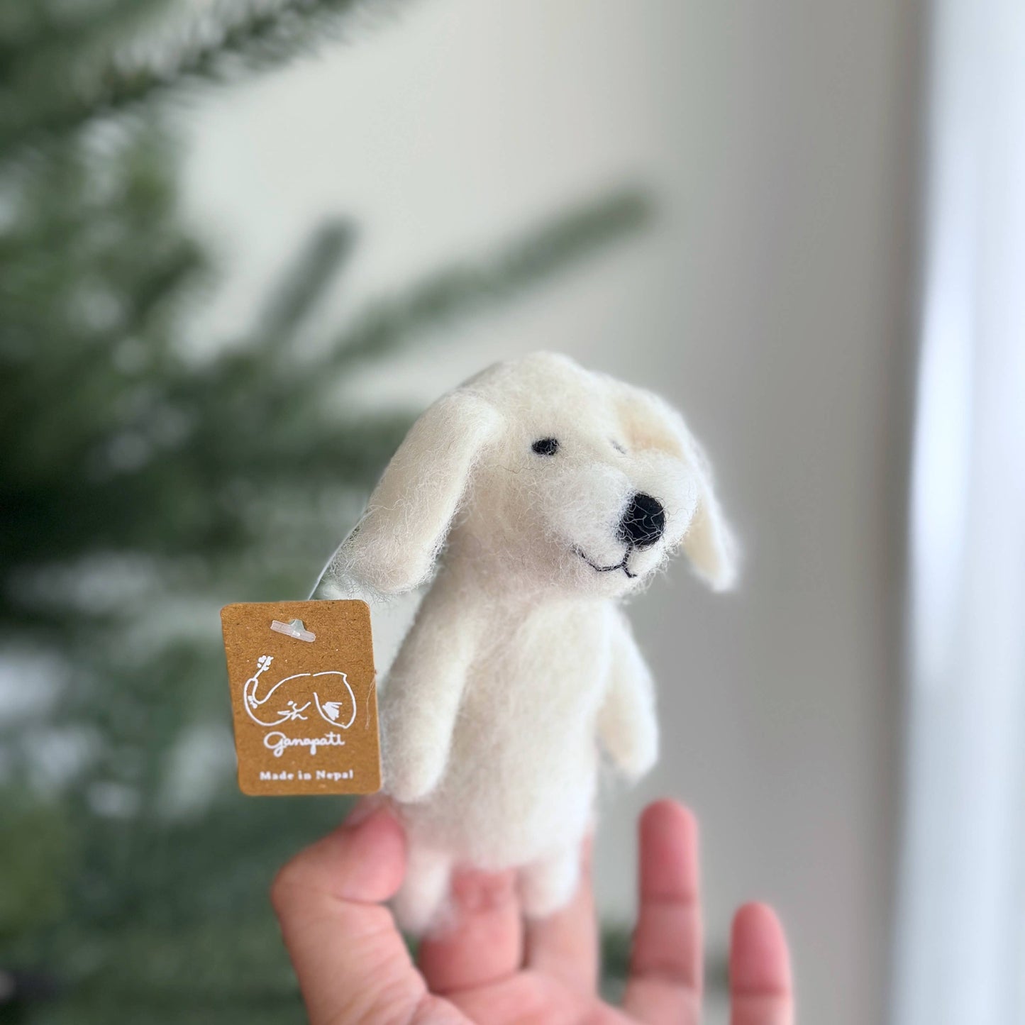 Maltese Dog Finger Puppet