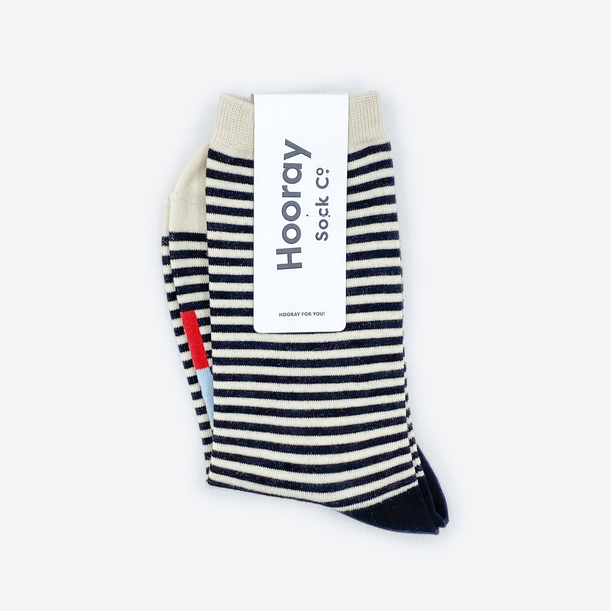 Cole Black and White Striped Socks