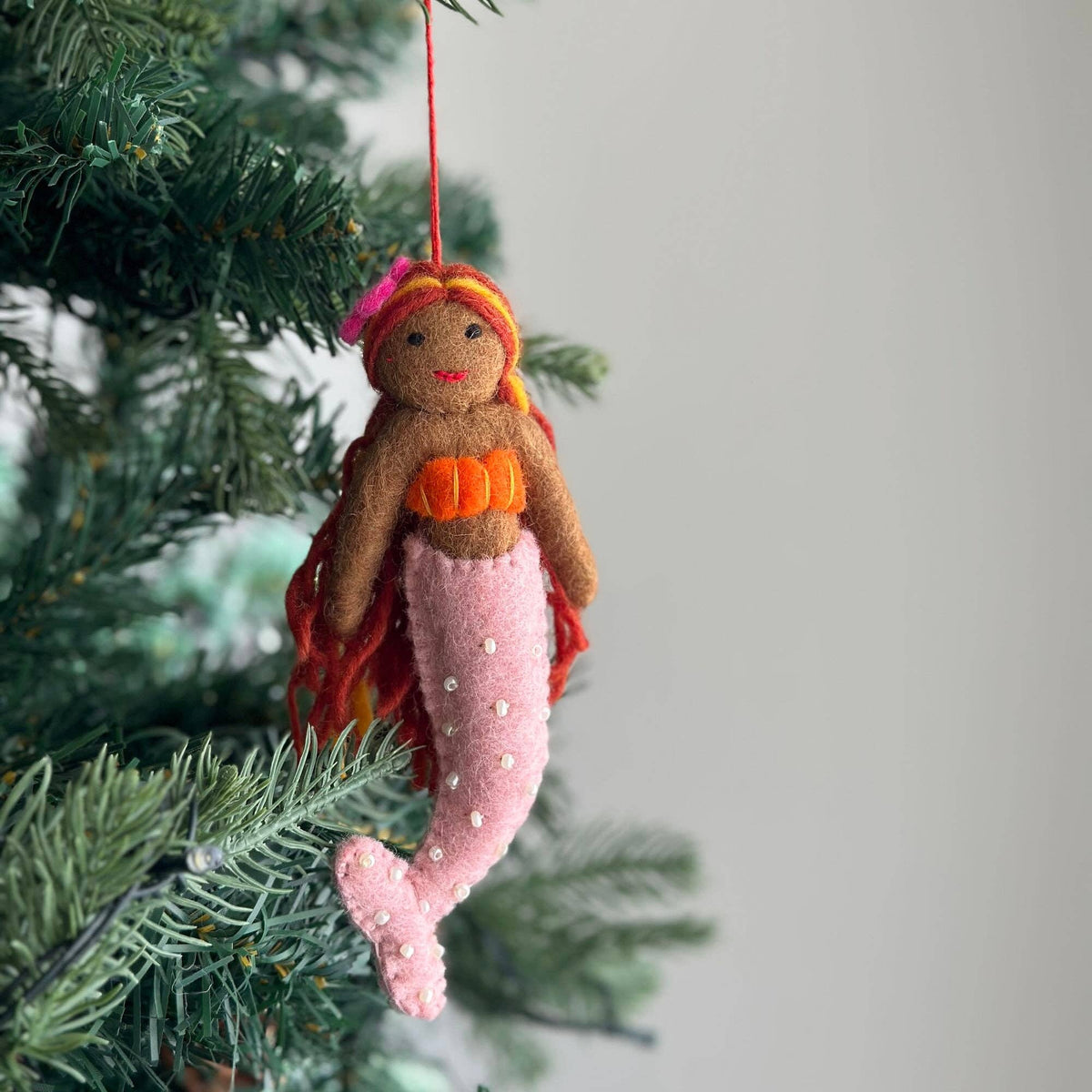 Tropical Mermaid Felt Ornament