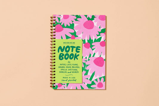 Summer Floral Letterpress Spiral Notebook—Wild Coneflower