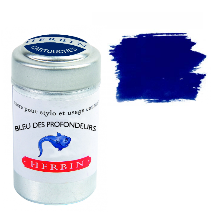 Herbin Fountain Pen Ink Cartridges - Tin of 6: Rouge Grenat (Garnet Red)