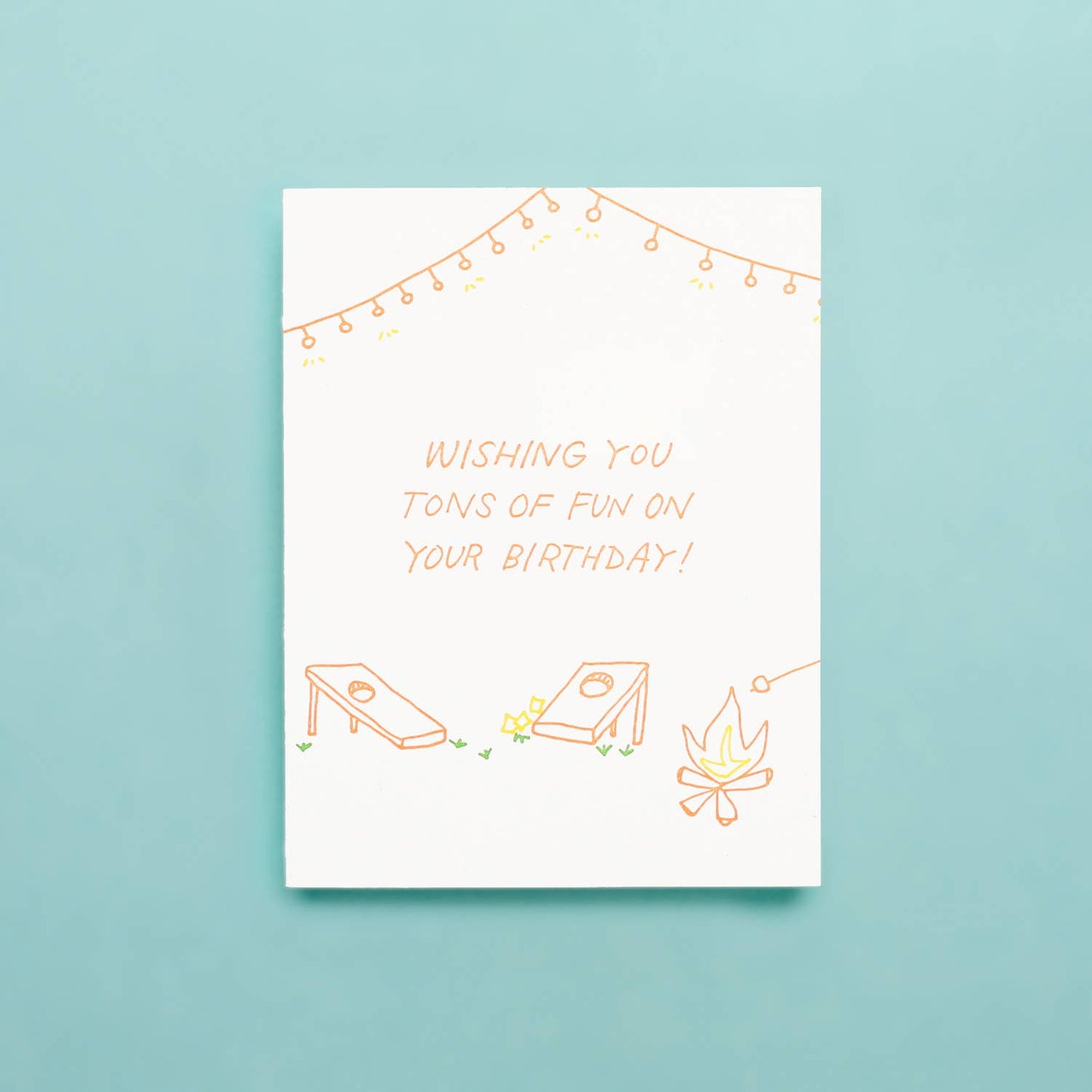 Tons Of Fun Birthday - Letterpress Greeting Card