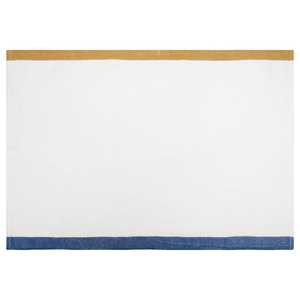 Paris White - Blue/Mustard Tea Towel 20x30