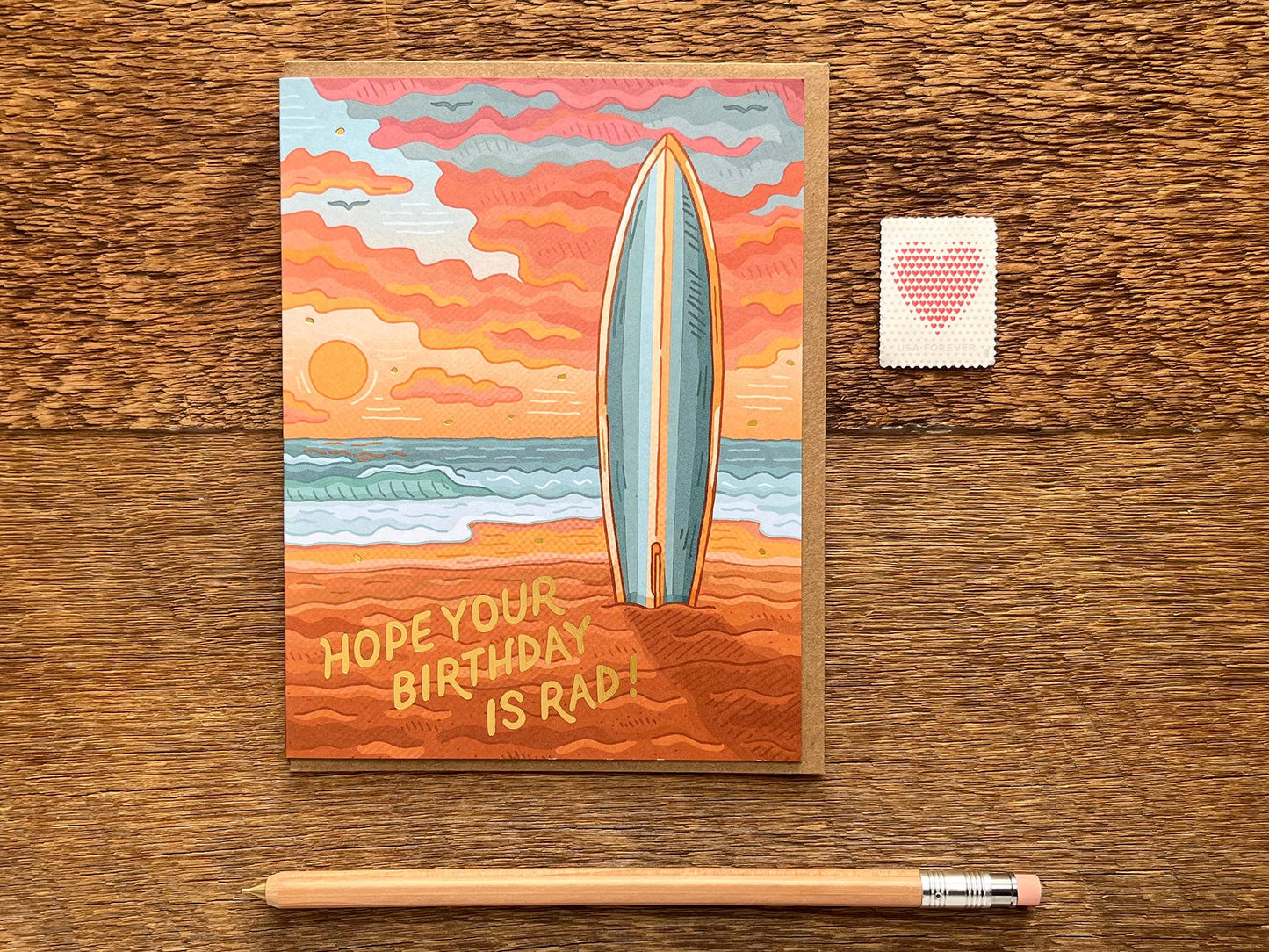 Rad Surf Birthday Card