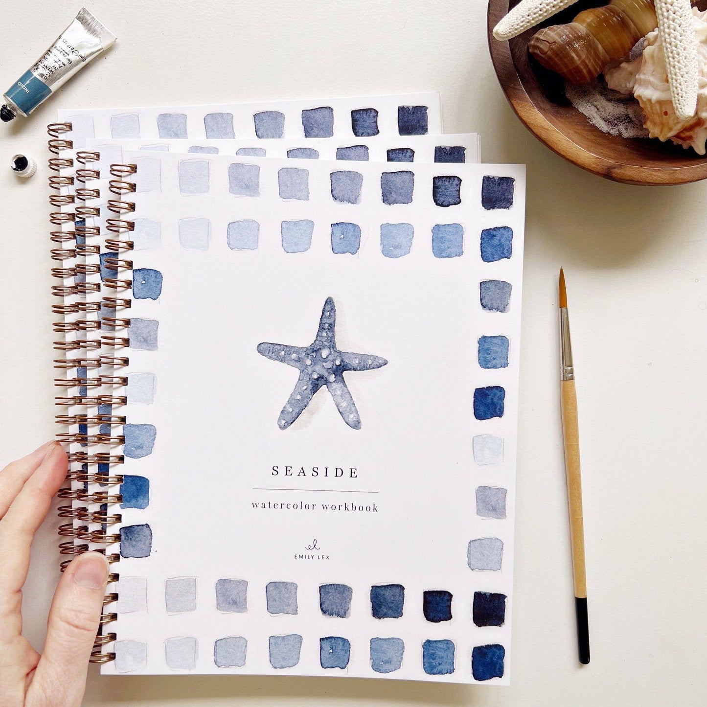 Seaside watercolor workbook