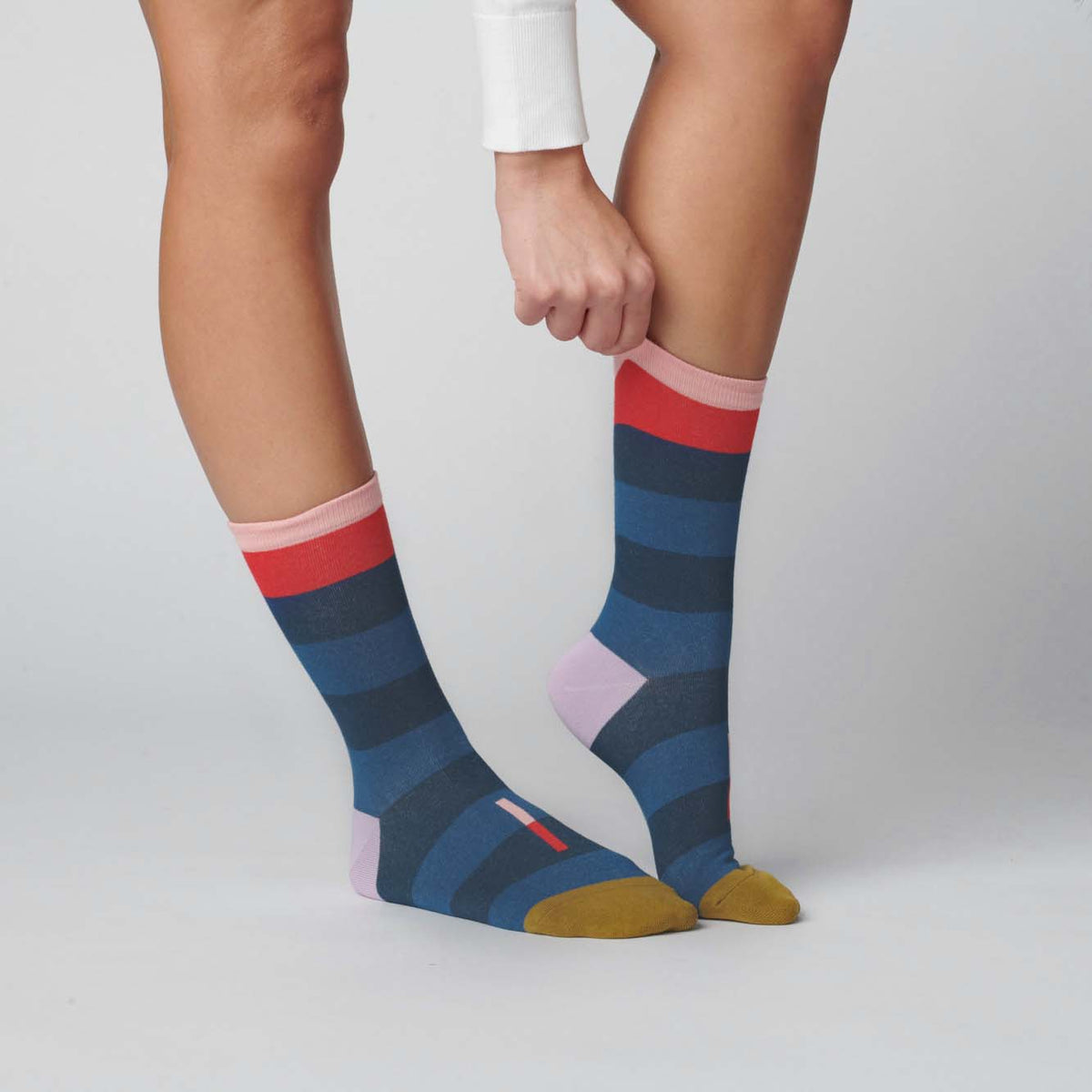Fillmore Blue Striped Socks