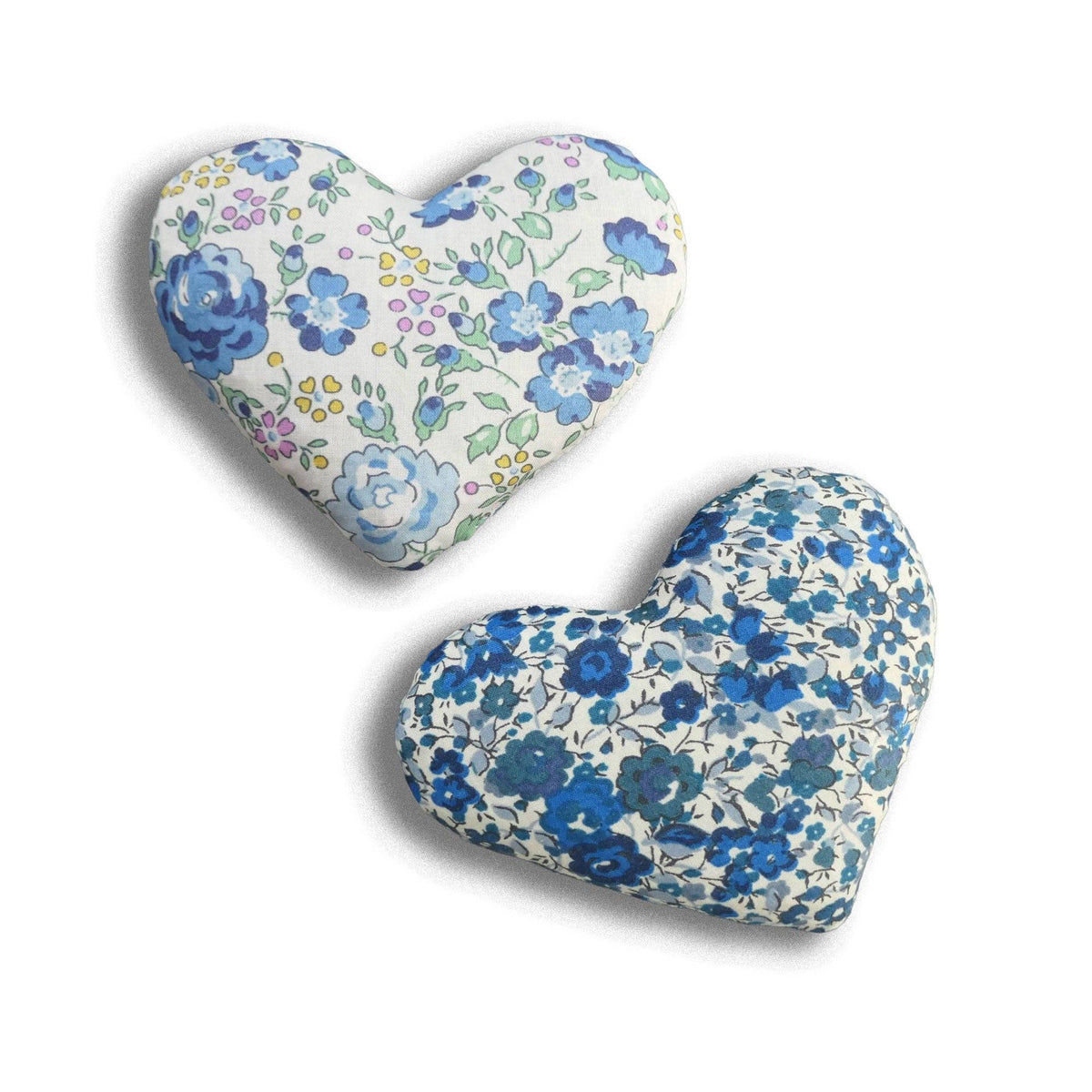 Box of 2 Cotton Lavender Hearts - True Blue