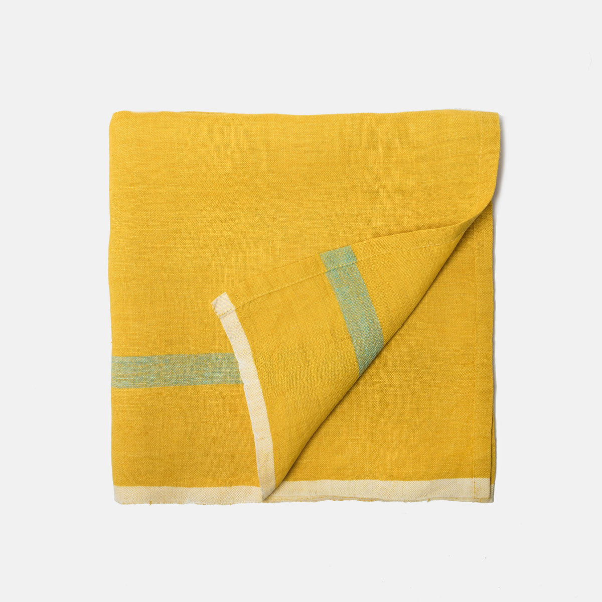 Laundered Linen Lime Aqua Napkins 20x20 - Set of 4: Lime/Aqua
