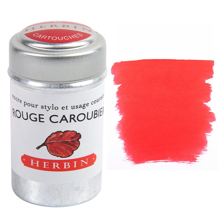 Herbin Fountain Pen Ink Cartridges - Tin of 6: Bleu Myosotis (Forget Me Not)