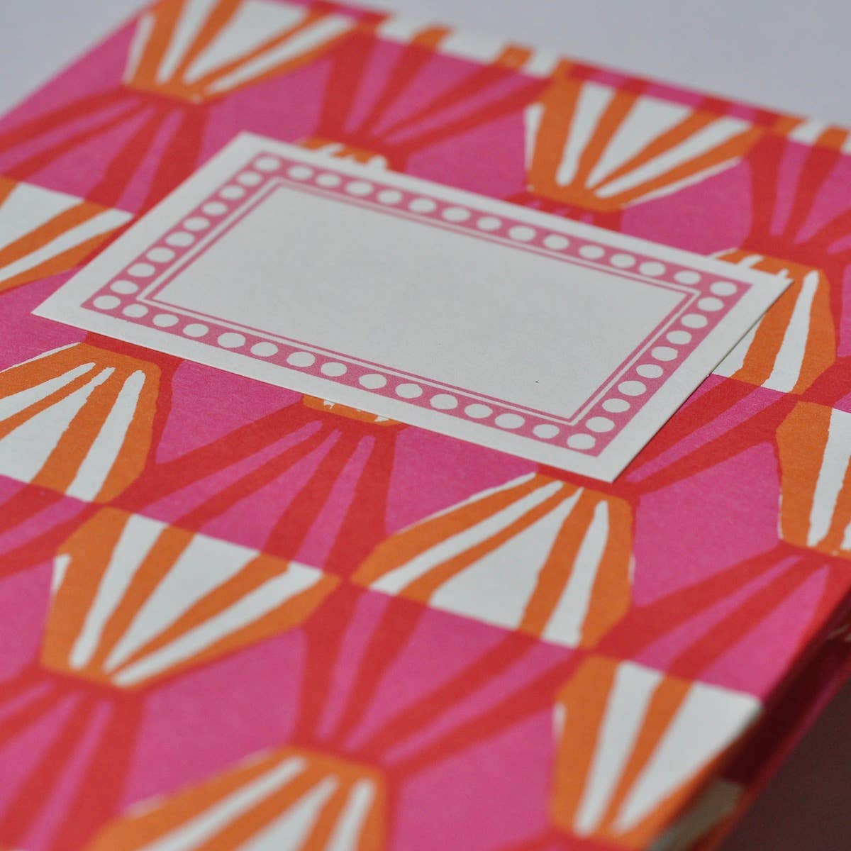 Hardback Notebook Threadwork Bright Pink and Orange