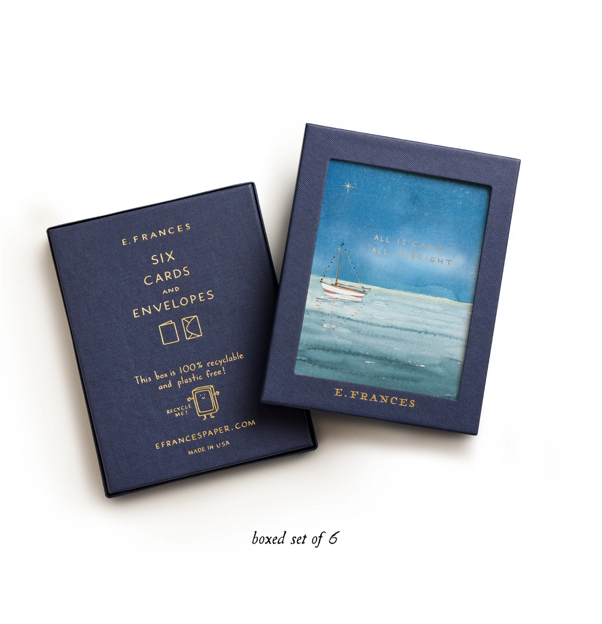 Holiday Sailboat Card | Christmas Card (Boxed Set of 6):