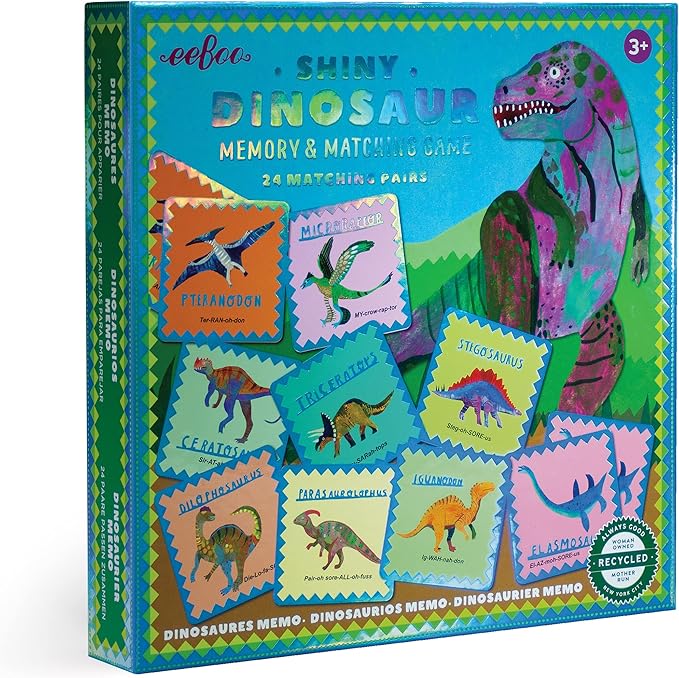 Shiny Dinosaur Memory and Matching Game - eeBoo