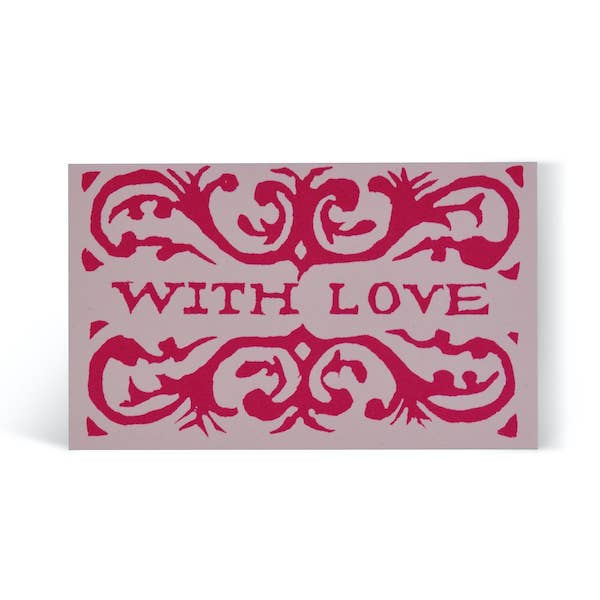 Pack of Arabesque With Love Gift Cards Pink and Raspberry