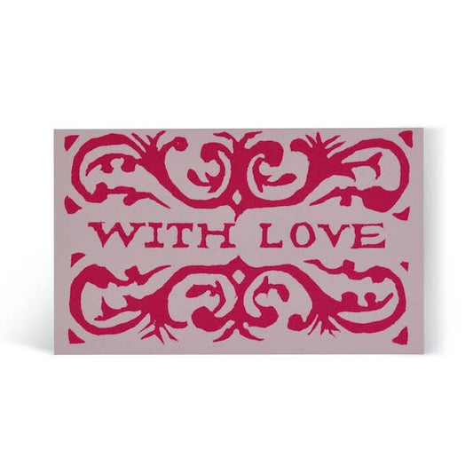 Pack of Arabesque With Love Gift Cards Pink and Raspberry