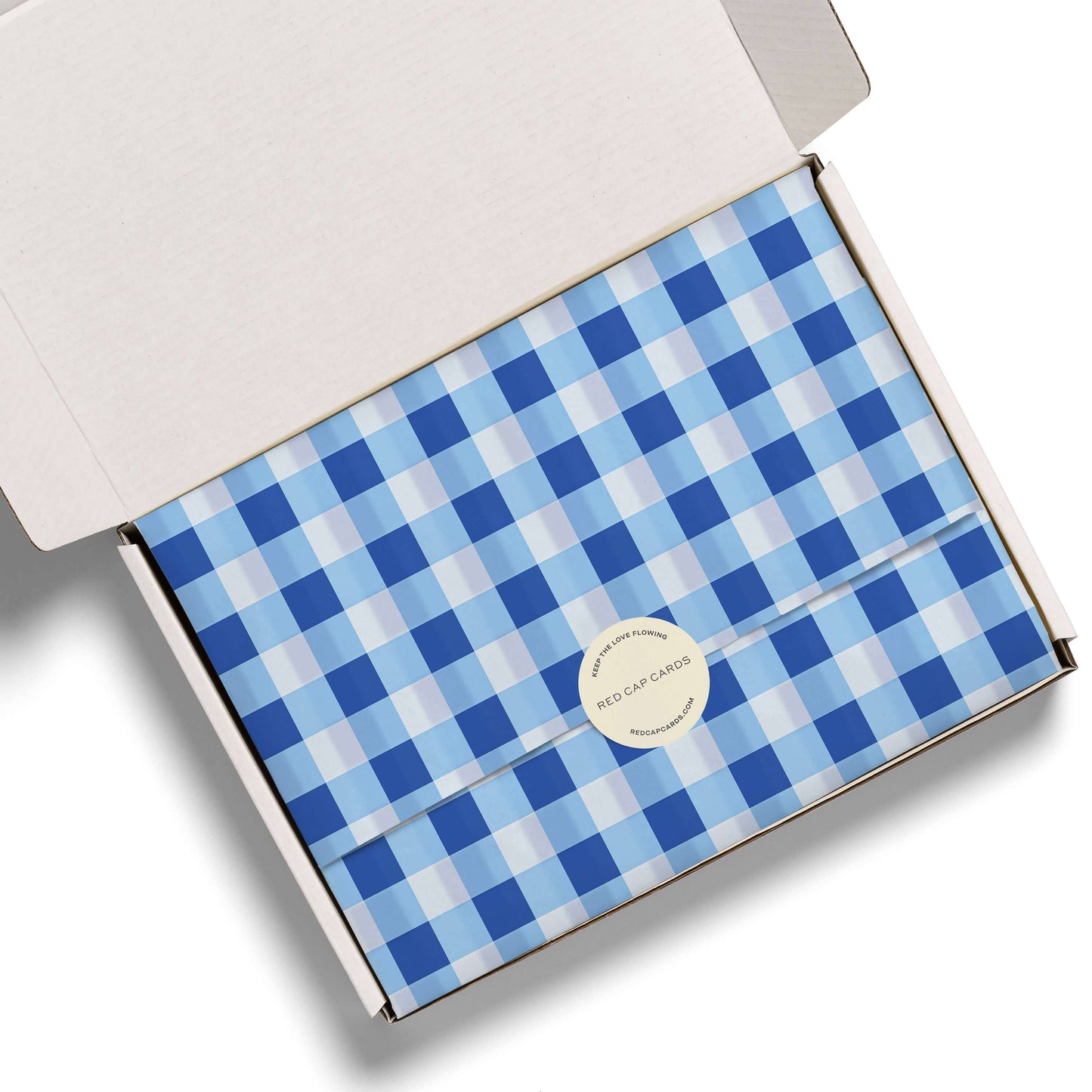 Blue Gingham tissue paper