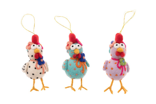 Chicken Ornament (assorted colors)