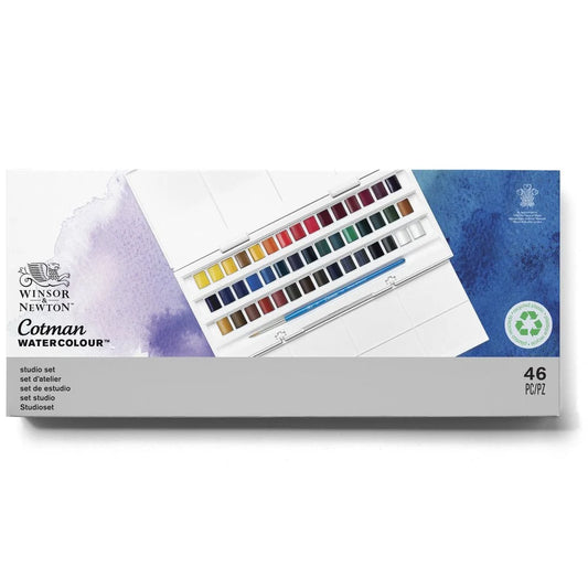 Cotman Watercolour Studio 45Pc Half Pan Set