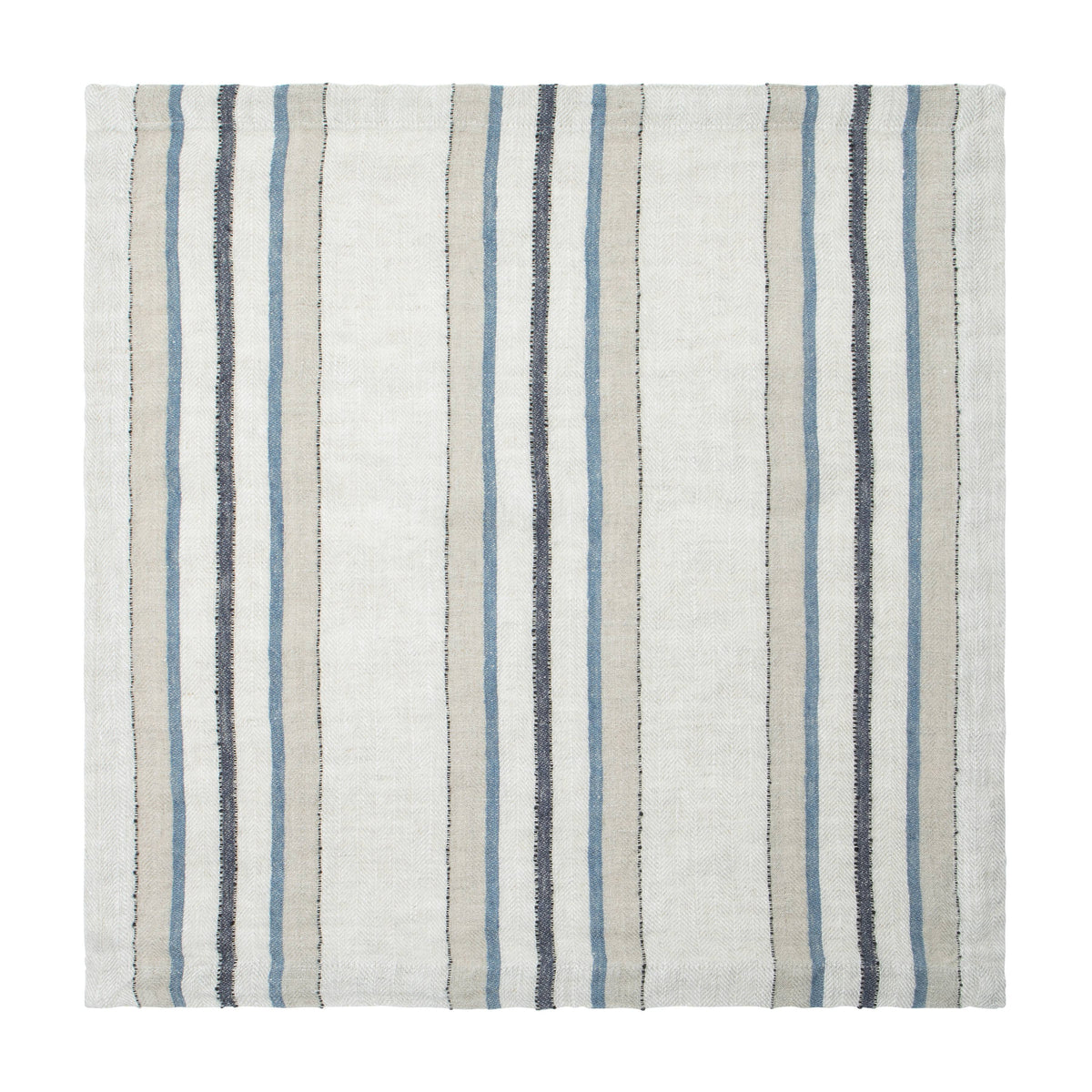 Trio Stripe Napkins - Natural Blue 20x20 - Set of 4
