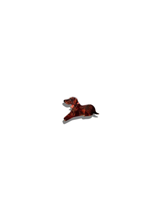 Hand-painted Dachshund Dog Brooch Pin