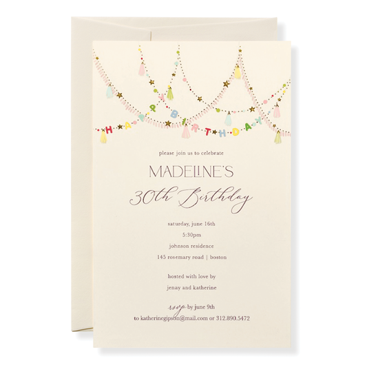 Happy Birthday Invitations: Box of 10