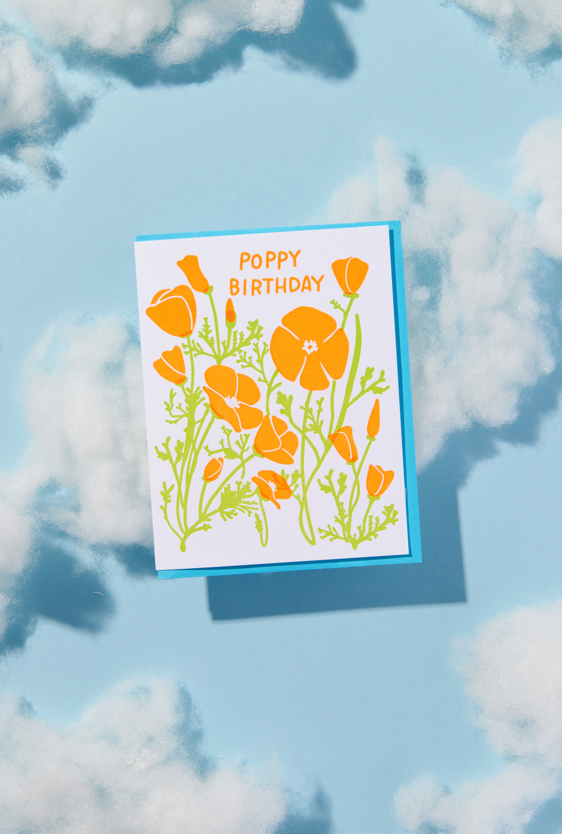 Poppy Birthday Letterpress Card