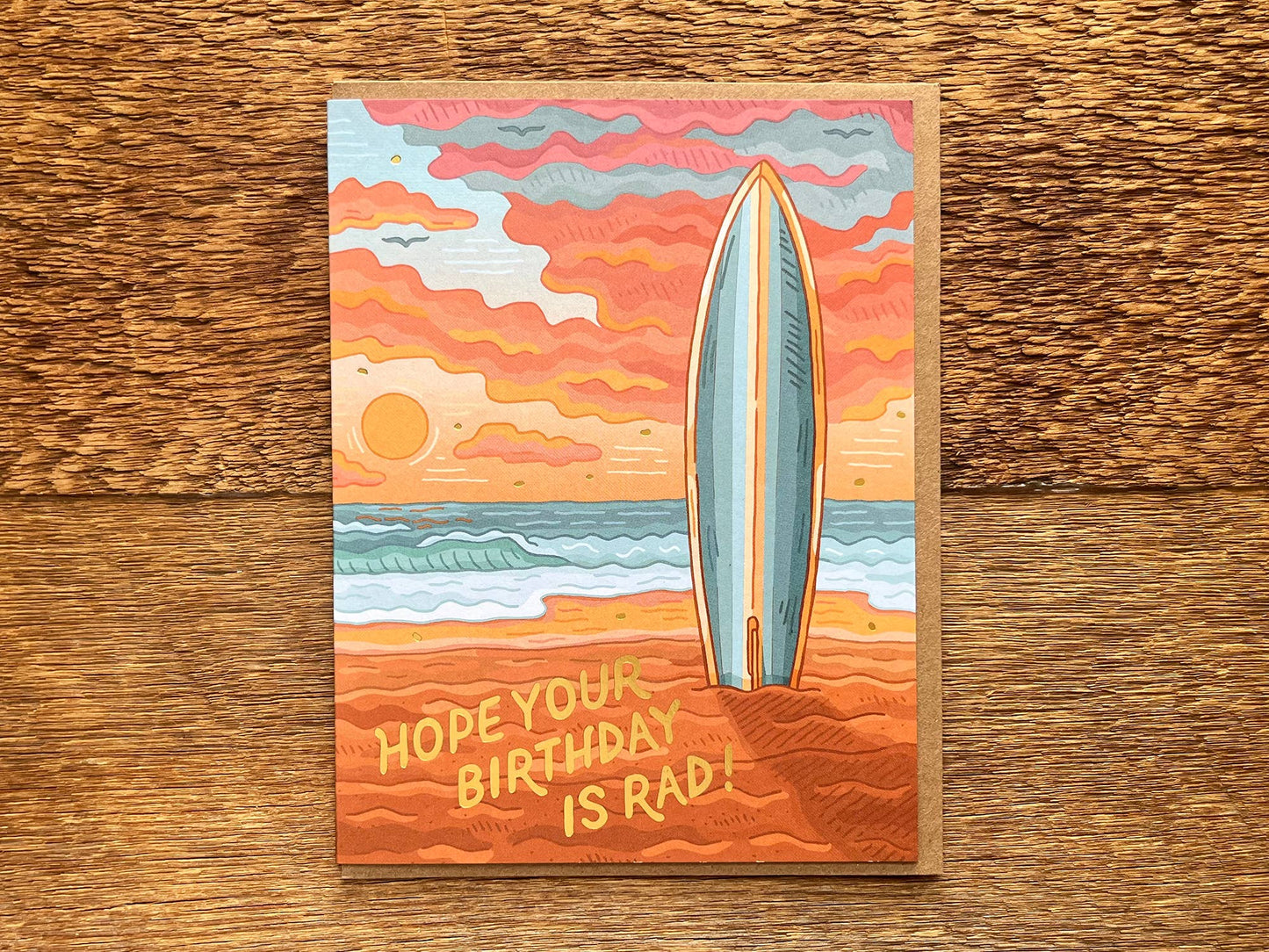 Rad Surf Birthday Card