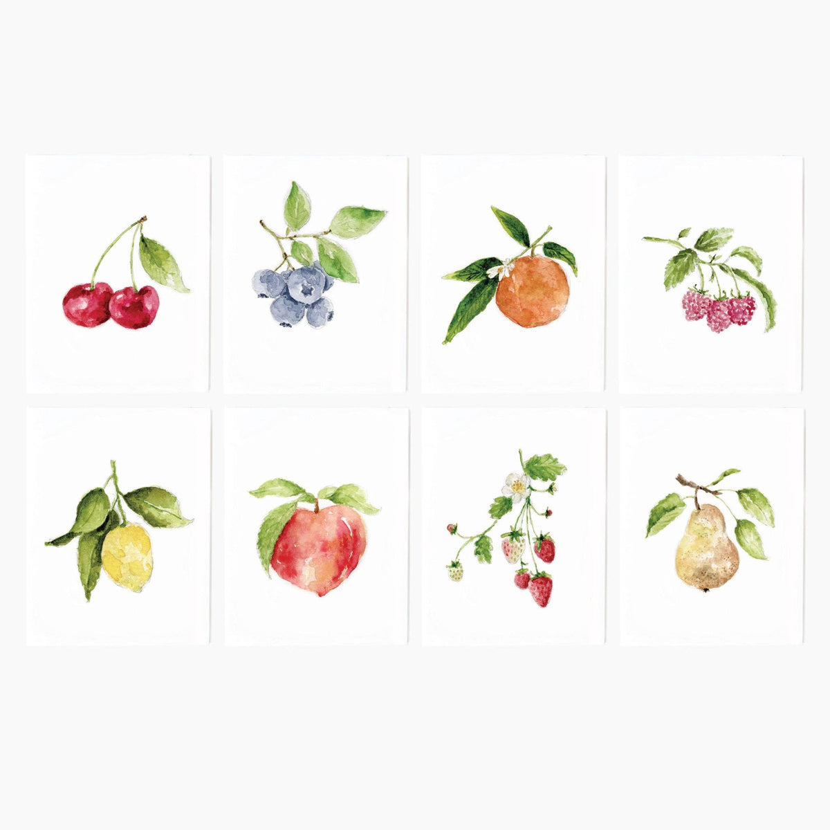 Fruit assorted notecard set