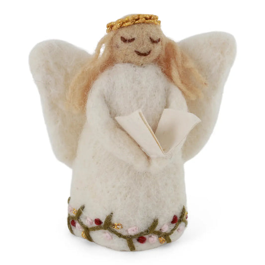 Angel w/Emboridery Holding Book - Small