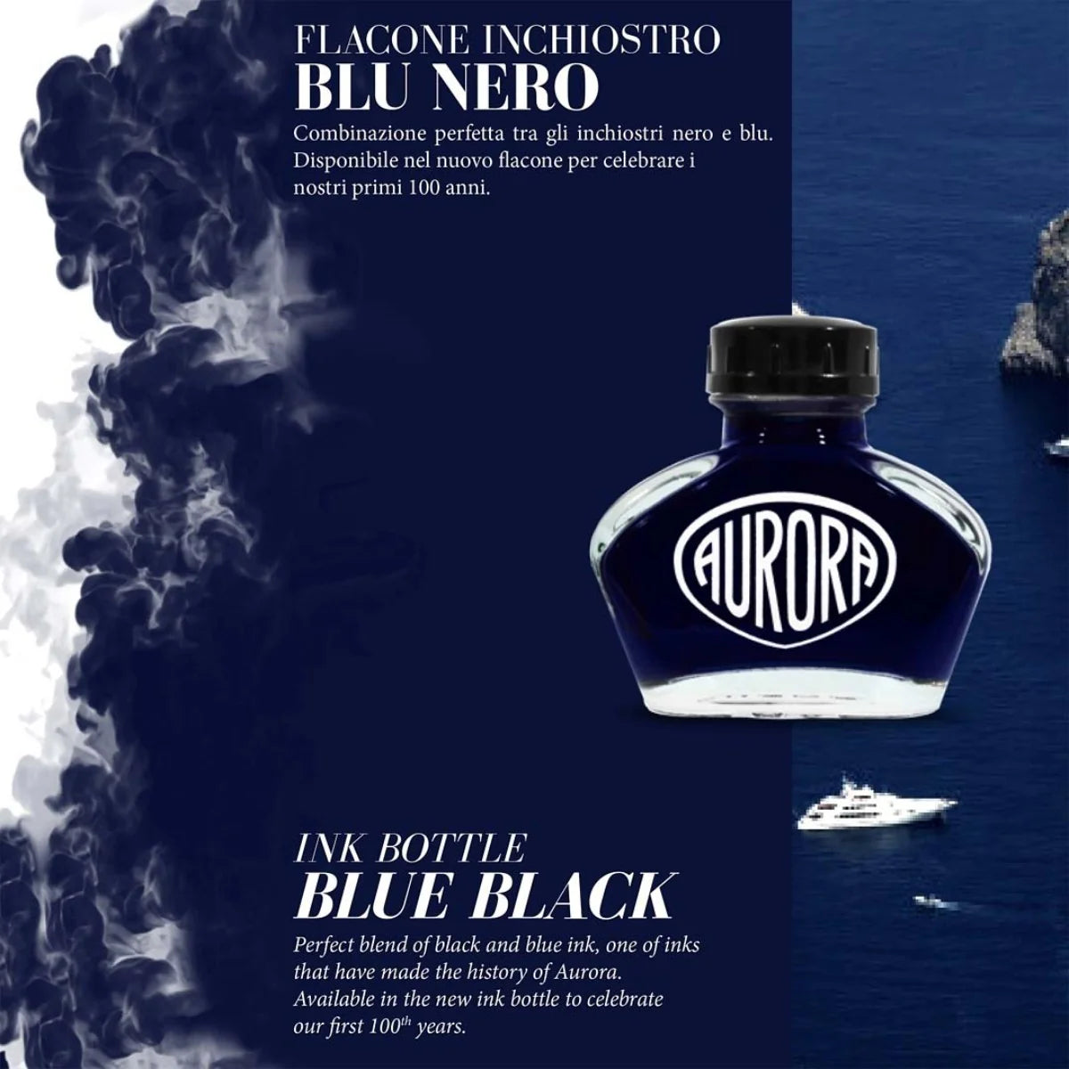 Aurora Flacone Inchiostro Ink Bottle - Blue Black 55ml