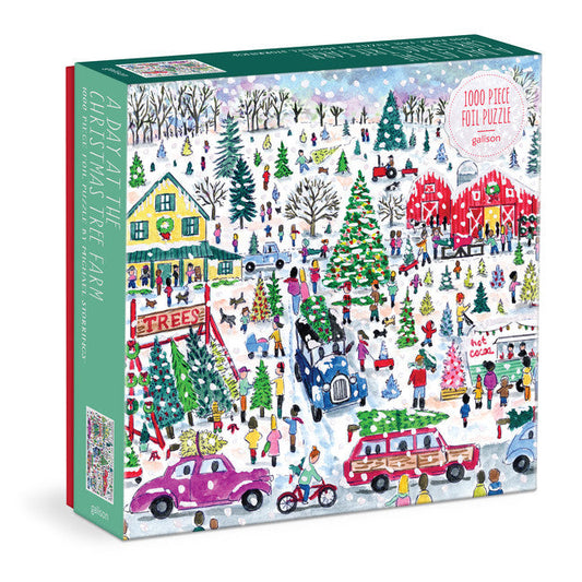 Christmas Tree Farm 1000 Piece Foil Puzzle by Michael Storrings