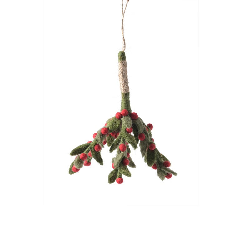 Endless Flower Mistletoe Wool Hanging