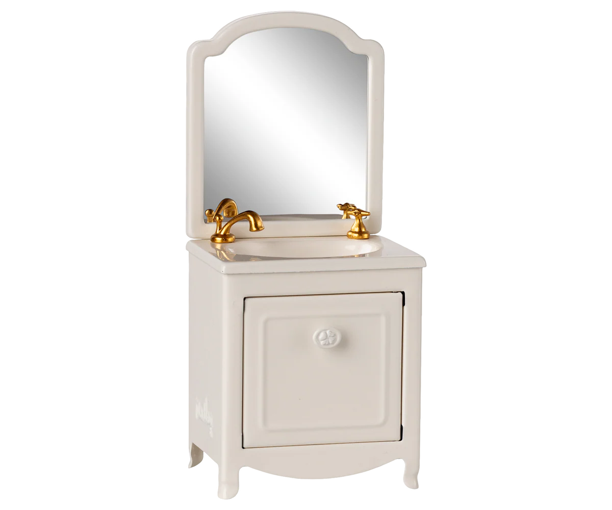 Sink Dresser w/Mirror - Off White