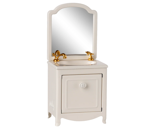 Sink Dresser w/Mirror - Off White