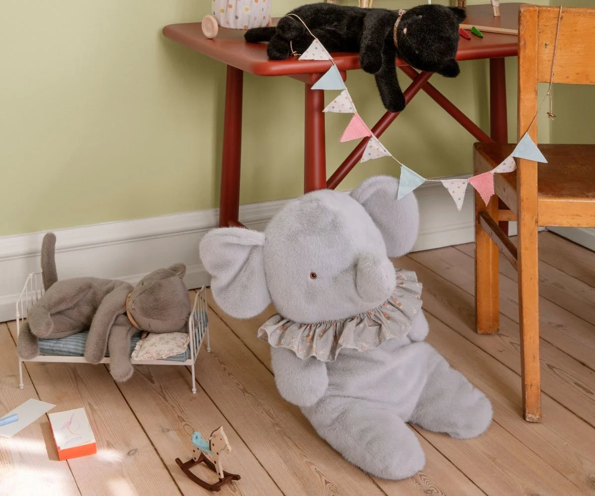 Sleeping Kitten Plush, Medium, Grey