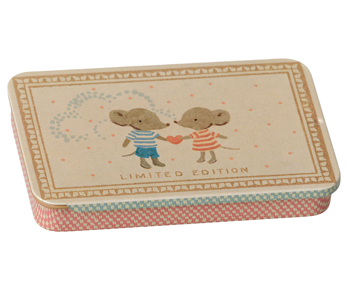 Metal box w. sliding lid - Mice